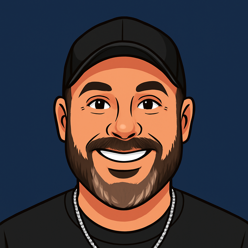 Cartoon portrait of Mark DeGaeta